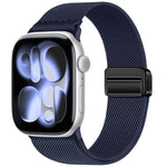 สายรัดนาฬิกาไนลอนยืดหยุ่นแบบหัวเข็มขัดแม่เหล็กคู่ สำหรับ Apple Watch 49mm / 46mm / 45mm / 44mm, สำหรับ Apple Watch 42mm / 41mm / 40mm / 38mm