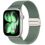 สายรัดนาฬิกาไนลอนยืดหยุ่นแบบหัวเข็มขัดแม่เหล็กคู่ สำหรับ Apple Watch 49mm / 46mm / 45mm / 44mm, สำหรับ Apple Watch 42mm / 41mm / 40mm / 38mm