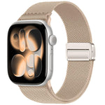 สายรัดนาฬิกาไนลอนยืดหยุ่นแบบหัวเข็มขัดแม่เหล็กคู่ สำหรับ Apple Watch 49mm / 46mm / 45mm / 44mm, สำหรับ Apple Watch 42mm / 41mm / 40mm / 38mm