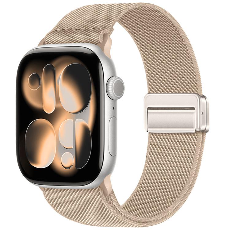 สายรัดนาฬิกาไนลอนยืดหยุ่นแบบหัวเข็มขัดแม่เหล็กคู่ สำหรับ Apple Watch 49mm / 46mm / 45mm / 44mm, สำหรับ Apple Watch 42mm / 41mm / 40mm / 38mm