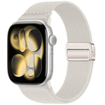 สายรัดนาฬิกาไนลอนยืดหยุ่นแบบหัวเข็มขัดแม่เหล็กคู่ สำหรับ Apple Watch 49mm / 46mm / 45mm / 44mm, สำหรับ Apple Watch 42mm / 41mm / 40mm / 38mm