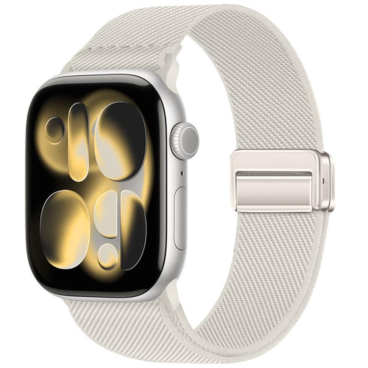 สายรัดนาฬิกาไนลอนยืดหยุ่นแบบหัวเข็มขัดแม่เหล็กคู่ สำหรับ Apple Watch 49mm / 46mm / 45mm / 44mm, สำหรับ Apple Watch 42mm / 41mm / 40mm / 38mm