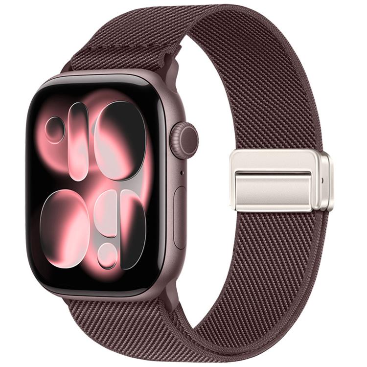สายรัดนาฬิกาไนลอนยืดหยุ่นแบบหัวเข็มขัดแม่เหล็กคู่ สำหรับ Apple Watch 49mm / 46mm / 45mm / 44mm, สำหรับ Apple Watch 42mm / 41mm / 40mm / 38mm