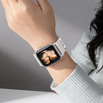 สายรัดนาฬิกาไนลอนยืดหยุ่นแบบหัวเข็มขัดแม่เหล็กคู่ สำหรับ Apple Watch 49mm / 46mm / 45mm / 44mm, สำหรับ Apple Watch 42mm / 41mm / 40mm / 38mm