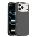 เคสโทรศัพท์แม่เหล็กกันกระแทกลายคาร์บอนไฟเบอร์เคฟลาร์ Mocome สำหรับ iPhone 17 Pro Max