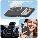 เคสโทรศัพท์แม่เหล็กกันกระแทกลายคาร์บอนไฟเบอร์เคฟลาร์ Mocome สำหรับ iPhone 17 Pro Max