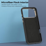 เคสโทรศัพท์แม่เหล็กกันกระแทกลายคาร์บอนไฟเบอร์เคฟลาร์ Mocome สำหรับ iPhone 17 Pro Max