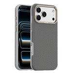 เคสโทรศัพท์แม่เหล็กกันกระแทกลายคาร์บอนไฟเบอร์เคฟลาร์ Mocome สำหรับ iPhone 17 Pro Max