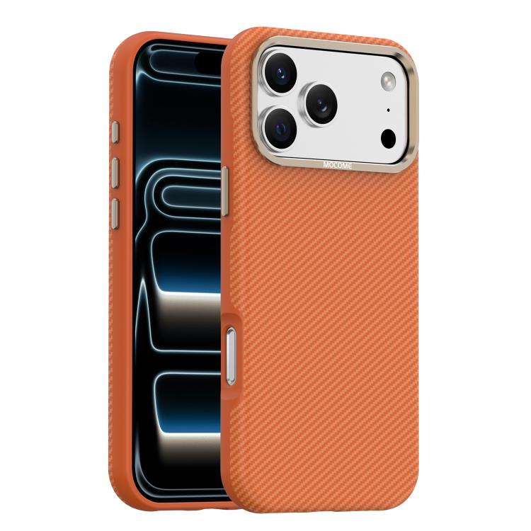 เคสโทรศัพท์แม่เหล็กกันกระแทกลายคาร์บอนไฟเบอร์เคฟลาร์ Mocome สำหรับ iPhone 17 Pro Max