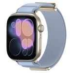 สายรัดนาฬิกาไนลอนหัวแม่เหล็กแบบข้อพับคู่ สำหรับ Apple Watch 49mm / 46mm / 45mm / 44mm, สำหรับ Apple Watch 42mm / 41mm / 40mm / 38mm