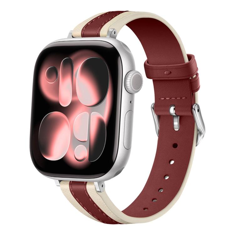 สายรัดนาฬิกาหนังแท้เย็บผสม สำหรับ Apple Watch 46mm / 49mm / 45mm / 44mm, สำหรับ Apple Watch 42mm / 41mm / 40mm / 38mm