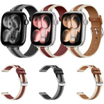 สายรัดนาฬิกาหนังแท้เย็บผสม สำหรับ Apple Watch 46mm / 49mm / 45mm / 44mm, สำหรับ Apple Watch 42mm / 41mm / 40mm / 38mm
