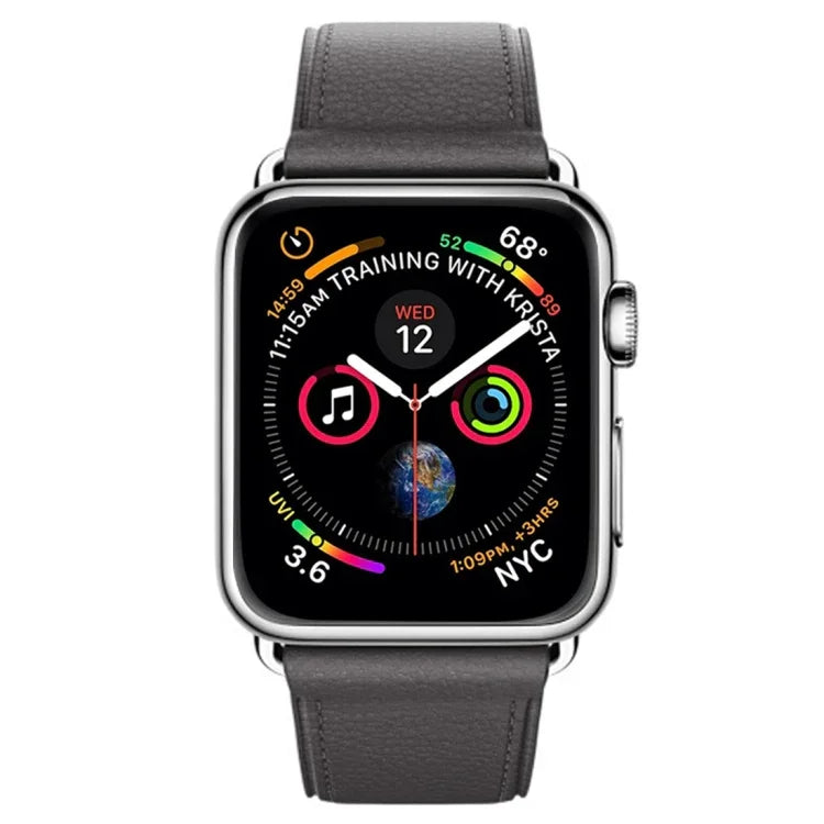 สายหนังแบบปุ่มคลาสสิก สำหรับ Apple Watch Series 3 & 2 & 1 42 มม.