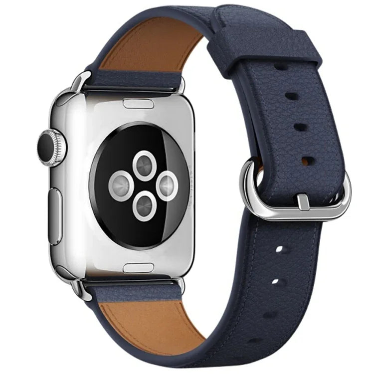 สายหนังแบบปุ่มคลาสสิก สำหรับ Apple Watch Series 3 & 2 & 1 42 มม.