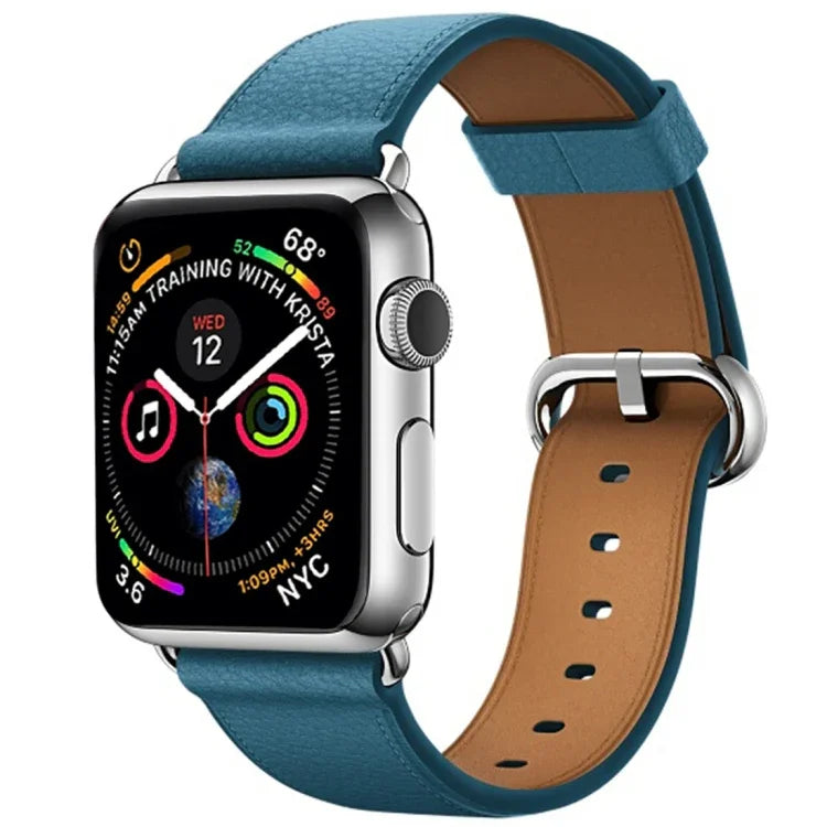 สายหนังแบบปุ่มคลาสสิก สำหรับ Apple Watch Series 3 & 2 & 1 42 มม.
