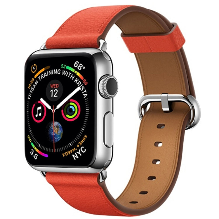สายหนังแบบปุ่มคลาสสิก สำหรับ Apple Watch Series 3 & 2 & 1 42 มม.
