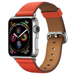 สายหนังแบบปุ่มคลาสสิก สำหรับ Apple Watch Series 3 & 2 & 1 42 มม.