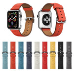 สายหนังแบบปุ่มคลาสสิก สำหรับ Apple Watch Series 3 & 2 & 1 42 มม.
