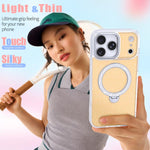 เคสโทรศัพท์แม่เหล็กพร้อมที่ยึดกลิตเตอร์ดาว สำหรับ iPhone 17 Pro Max, สำหรับ iPhone 17 Pro, สำหรับ iPhone 17