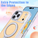 Starry Glitter Magnetic Holder Phone Case, For iPhone 18 Pro / 17 Pro, For iPhone 18 Pro Max / 17 Pro Max, For iPhone 17