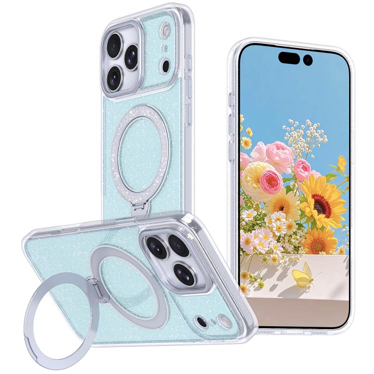 เคสโทรศัพท์แม่เหล็กพร้อมที่ยึดกลิตเตอร์ดาว สำหรับ iPhone 17 Pro Max, สำหรับ iPhone 17 Pro, สำหรับ iPhone 17