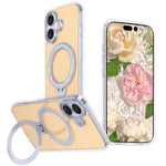 เคสโทรศัพท์แม่เหล็กพร้อมที่ยึดกลิตเตอร์ดาว สำหรับ iPhone 17 Pro Max, สำหรับ iPhone 17 Pro, สำหรับ iPhone 17