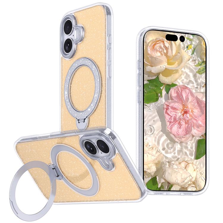 เคสโทรศัพท์แม่เหล็กพร้อมที่ยึดกลิตเตอร์ดาว สำหรับ iPhone 17 Pro Max, สำหรับ iPhone 17 Pro, สำหรับ iPhone 17