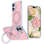 เคสโทรศัพท์แม่เหล็กพร้อมที่ยึดกลิตเตอร์ดาว สำหรับ iPhone 17 Pro Max, สำหรับ iPhone 17 Pro, สำหรับ iPhone 17