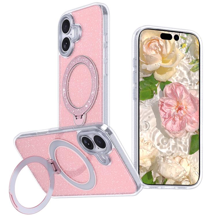 เคสโทรศัพท์แม่เหล็กพร้อมที่ยึดกลิตเตอร์ดาว สำหรับ iPhone 17 Pro Max, สำหรับ iPhone 17 Pro, สำหรับ iPhone 17