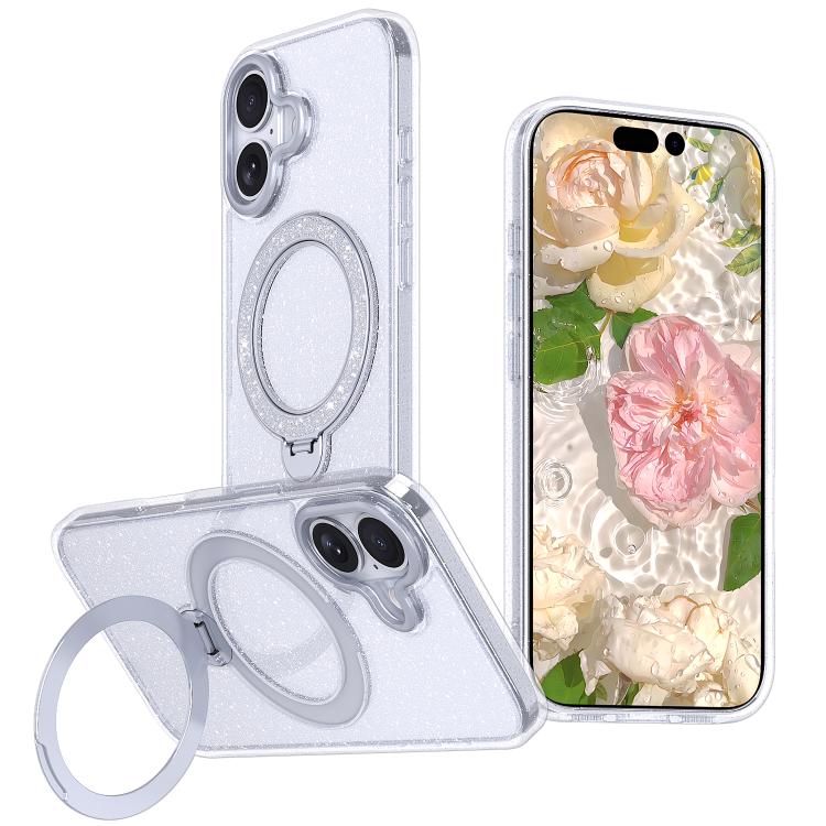 เคสโทรศัพท์แม่เหล็กพร้อมที่ยึดกลิตเตอร์ดาว สำหรับ iPhone 17 Pro Max, สำหรับ iPhone 17 Pro, สำหรับ iPhone 17