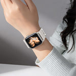 Double Magnetic Buckle Single-Stitched Nylon Watch Band, For Apple Watch 49mm / 46mm / 45mm / 44mm, For Apple Watch 42mm / 41mm / 40mm / 38mm