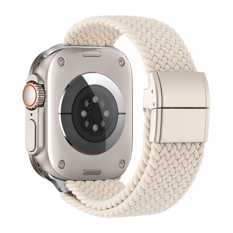 สายรัดนาฬิกาไนลอนทอพร้อมตัวล็อคแม่เหล็กแบบหัวเข็มขัดโลหะ สำหรับ Apple Watch 49mm / 46mm / 45mm / 44mm, สำหรับ Apple Watch 42mm / 41mm / 40mm / 38mm