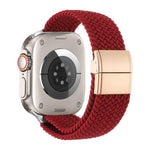 สายรัดนาฬิกาไนลอนทอพร้อมตัวล็อคแม่เหล็กแบบหัวเข็มขัดโลหะ สำหรับ Apple Watch 49mm / 46mm / 45mm / 44mm, สำหรับ Apple Watch 42mm / 41mm / 40mm / 38mm