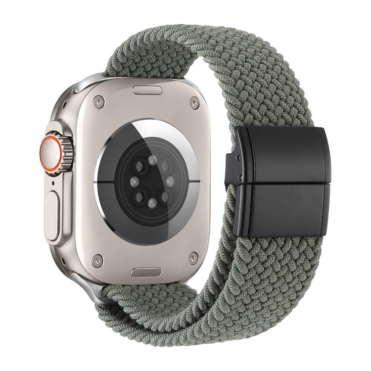 สายรัดนาฬิกาไนลอนทอพร้อมตัวล็อคแม่เหล็กแบบหัวเข็มขัดโลหะ สำหรับ Apple Watch 49mm / 46mm / 45mm / 44mm, สำหรับ Apple Watch 42mm / 41mm / 40mm / 38mm
