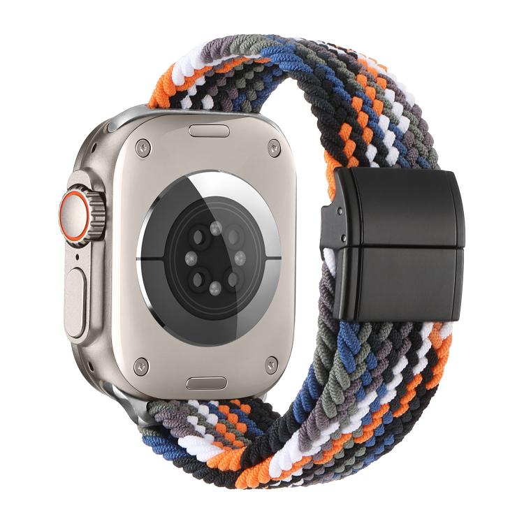 สายรัดนาฬิกาไนลอนทอพร้อมตัวล็อคแม่เหล็กแบบหัวเข็มขัดโลหะ สำหรับ Apple Watch 49mm / 46mm / 45mm / 44mm, สำหรับ Apple Watch 42mm / 41mm / 40mm / 38mm