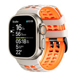 สายรัดนาฬิกาซิลิโคนลายยางสองสีแบบรูคู่ สำหรับ Apple Watch 49mm / 46mm / 45mm / 44mm