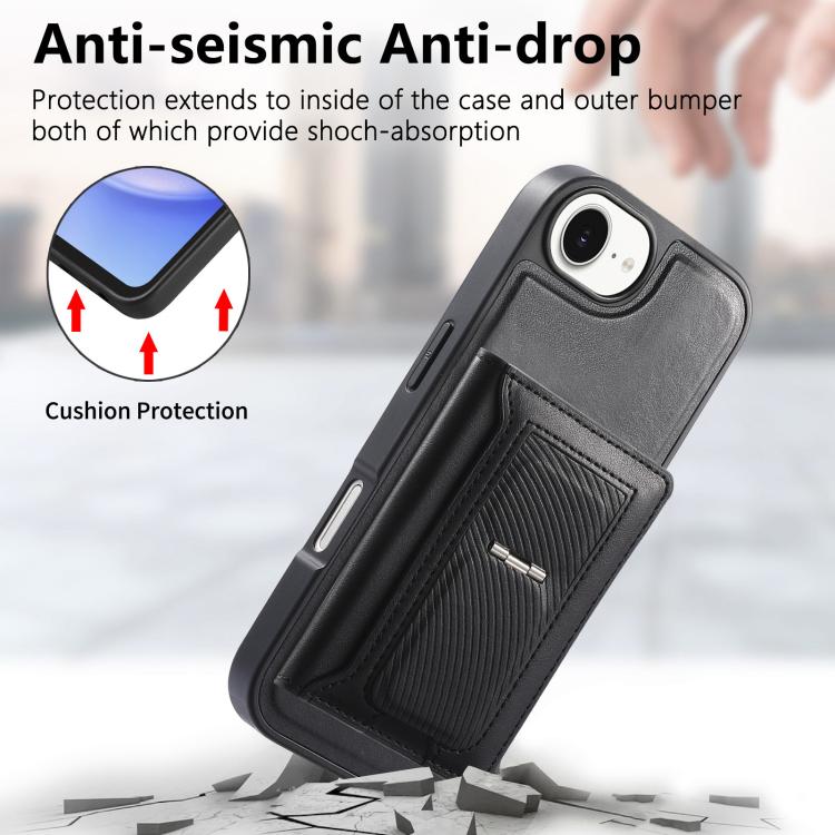CaseNeo Retro Hinge Folding Wallet Magnetic Back Phone Case, For iPhone 17e / 16e, For iPhone 17 Pro Max, For iPhone 17 Pro, For iPhone 17, For iPhone Air, For iPhone 16 Pro Max, For iPhone 16 Pro, For iPhone 16 Plus, For iPhone 16, For iPhone 15 Pro M...