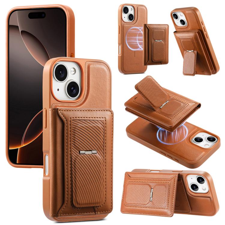 CaseNeo Retro Hinge Folding Wallet Magnetic Back Phone Case, For iPhone 17e / 16e, For iPhone 17 Pro Max, For iPhone 17 Pro, For iPhone 17, For iPhone Air, For iPhone 16 Pro Max, For iPhone 16 Pro, For iPhone 16 Plus, For iPhone 16, For iPhone 15 Pro M...
