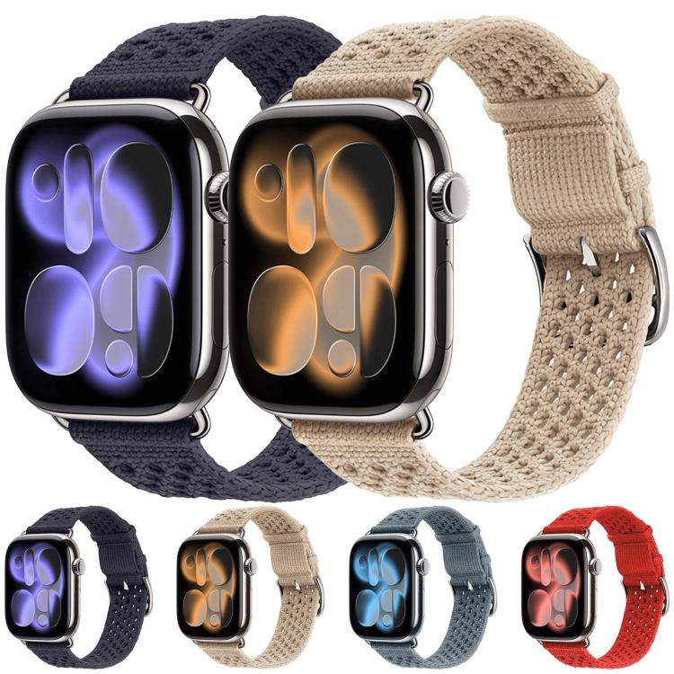 สายรัดนาฬิกาถักลายโปร่ง สำหรับ Apple Watch 46 มม. / 49 มม. / 45 มม. / 44 มม., สำหรับ Apple Watch 42 มม. / 41 มม. / 40 มม. / 38 มม.