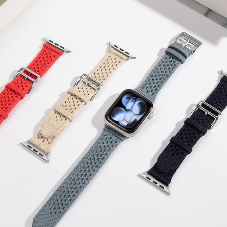 สายรัดนาฬิกาถักลายโปร่ง สำหรับ Apple Watch 46 มม. / 49 มม. / 45 มม. / 44 มม., สำหรับ Apple Watch 42 มม. / 41 มม. / 40 มม. / 38 มม.