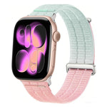 สายรัดนาฬิกาไนลอนห่วงคู่ระบายอากาศพร้อมหัวโลหะ สำหรับ Apple Watch 46 มม. / 49 มม. / 45 มม. / 44 มม., สำหรับ Apple Watch 42 มม. / 41 มม. / 40 มม. / 38 มม.