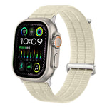 สายรัดนาฬิกาไนลอนห่วงคู่ระบายอากาศพร้อมหัวโลหะ สำหรับ Apple Watch 46 มม. / 49 มม. / 45 มม. / 44 มม., สำหรับ Apple Watch 42 มม. / 41 มม. / 40 มม. / 38 มม.