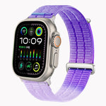สายรัดนาฬิกาไนลอนห่วงคู่ระบายอากาศพร้อมหัวโลหะ สำหรับ Apple Watch 46 มม. / 49 มม. / 45 มม. / 44 มม., สำหรับ Apple Watch 42 มม. / 41 มม. / 40 มม. / 38 มม.