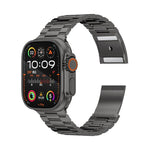 สายรัดข้อมือโลหะผสมไทเทเนียมแบบเม็ดสามเม็ดพร้อมตัวล็อกแม่เหล็ก สำหรับ Apple Watch 46mm / 49mm / 45mm / 44mm, สำหรับ Apple Watch 42mm / 41mm / 40mm / 38mm