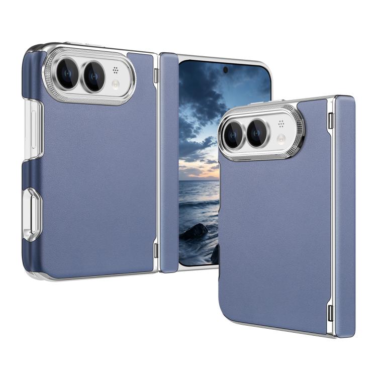 Retro Solid Color Leather-textured Dual-Hinge Magnetic Phone Case, For iPhone Duo