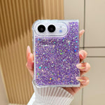 Glitter Sequins Epoxy TPU Phone Case, For iPhone Duo