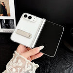 Clear Fold Bar Holder Hinge Shockproof Phone Case, For iPhone Duo