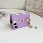 Cloud Pendant Folding Phone Case with Hand Strap, For iPhone Duo