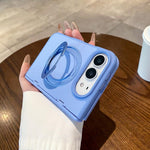 Roujing Foldable Hinge Magnetic Holder Phone Case, For iPhone Duo