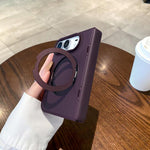 Roujing Foldable Hinge Magnetic Holder Phone Case, For iPhone Duo